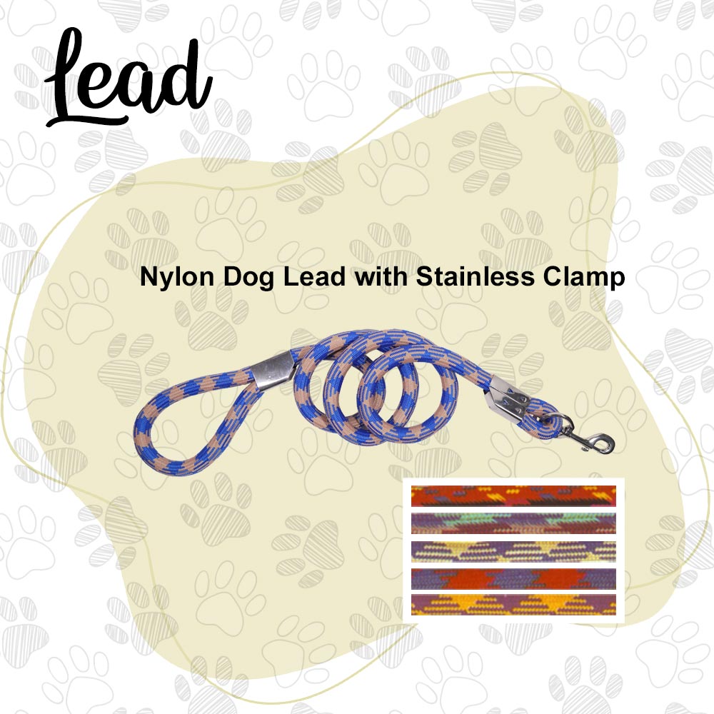Nylon Dog Lead With Stainless Clamp